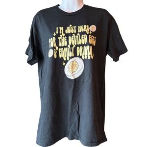 Gildan Graphic T-Shirt‎ Deviled Eggs Family Drama Holiday Tee Black Medium
